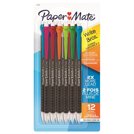 Write Bros® Mechanical Pencil Pack of 12 assorted colours