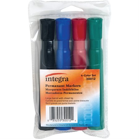 Integra Permanent Markers Package of 4 assorted