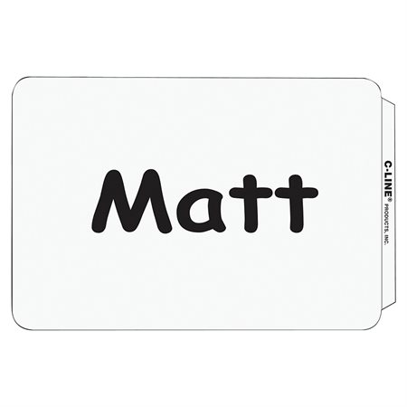 Name badge Self Adhesive 2-1 / 4 x 3-1 / 2 White