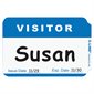 Name badge Self Adhesive 2-1 / 4 x 3-1 / 2 Blue