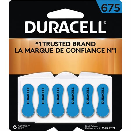 Hearing Aid Batteries DA675 (pkg 6)