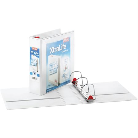 XtraLife® ClearVue® Locking Slant-D® Binders 3 in. white