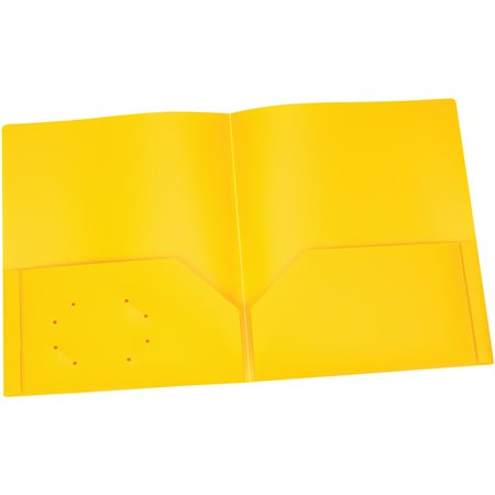 Couverture de présentation en Poly Sans attaches. Capacité de 100 feuilles jaune