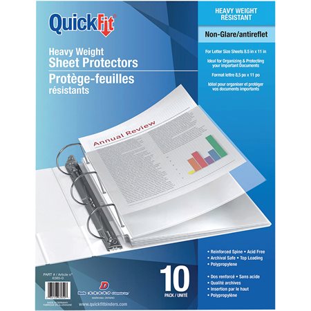 Heavyweight Sheet Protectors Letter size non-glare (pkg 10)