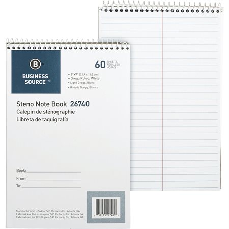 Steno Notebook 60 sheets, white