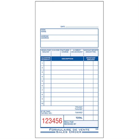 Sales Order Forms Book