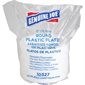 Assiettes rondes en plastique Blanc 6 po