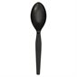 Ustensiles jetables de qualité Noir cuillères