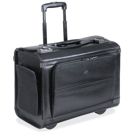 CAT. CASE W / WHEELS LTHR *BLACK