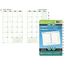 Desk Size Refills and Accessories (2025) Dated refills - bilingual 1 month/2 pages