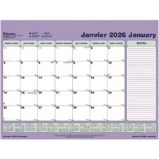 Calendrier sous-main mensuel (2025) Recharge seulement