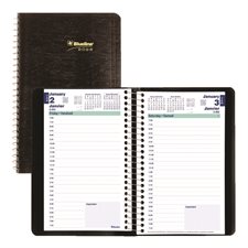 Agenda quotidien (2026) Couverture souple, anglais noir