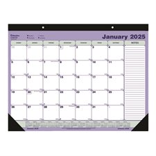 Calendrier sous-main mensuel (2025) 21-1/4 x 16 po anglais