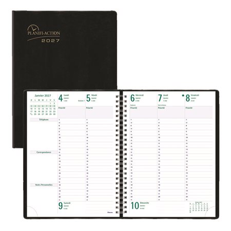 Agenda hebdomadaire 5 jours Planifi-Action® (2026) 10-1 / 4 x 7-5 / 8 po français