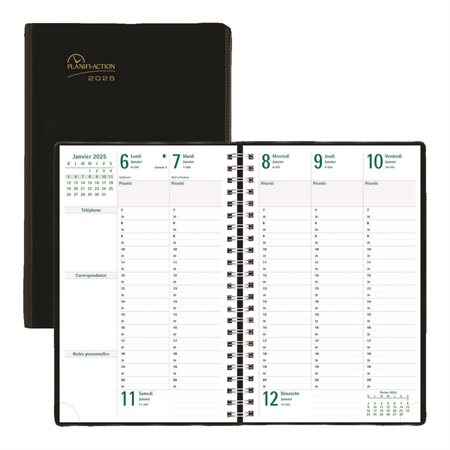 5-day Timanager® Weekly Diary (2025) 9-1 / 16 x 5-7 / 8 in. French