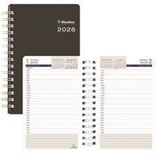 Agenda quotidien DuraGlobe™ (2025) Couverture semi-flexible noir