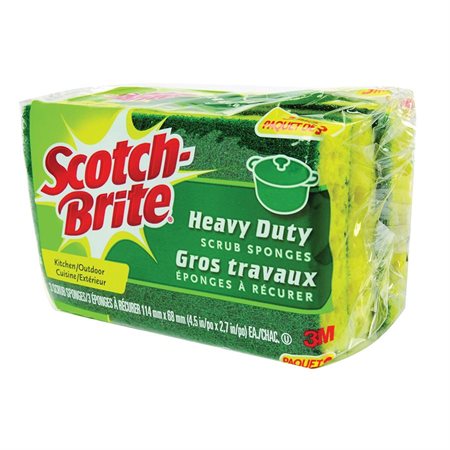 Éponge à récurer Scotch-Brite® Gros travaux pqt 3