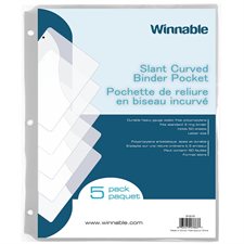 Slant Curved Binder Pocket clear