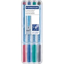 Lumocolor® Correctable Marker Fine point. 0.6 mm assorted (4)