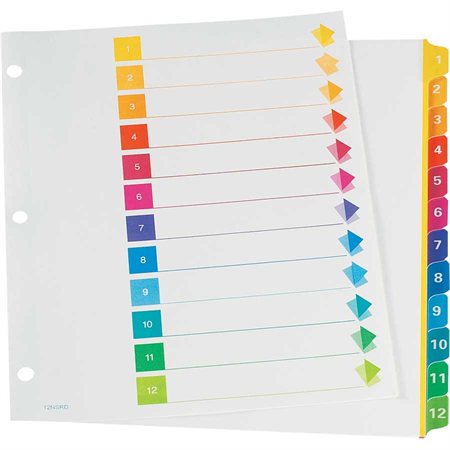 Super Rapidex™ Pre-Printed Dividers 1-12