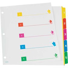 Super Rapidex™ Pre-Printed Dividers 1-5