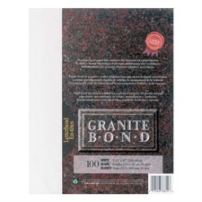 Granite Bond Paper Package of 100 white