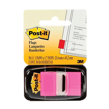 Languettes Post-it® rose fluo