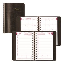Daily Diary (2026) Spiral bound soft cover black