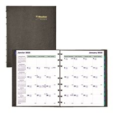 Agenda mensuel MiracleBind™ (2025) Couverture rigide CoilPro 9-1/4 x 7-1/4 po