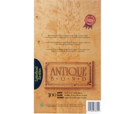 Papier Antique Bond Paquet de 100 blanc