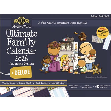 MotherWord® Family Fridge Calendar (2025-2026) English