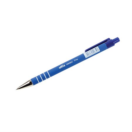 Stylo à bille rétractable Offix® Pointe fine bleu