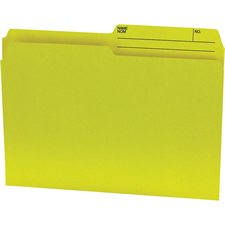 Chemises couleurs réversibles Format lettre jaune