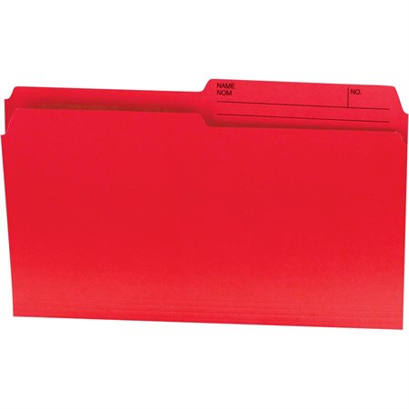 Reversible Coloured File Folders Legal size red