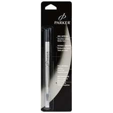 Recharge pour stylo à bille roulante Pointe moyenne noir