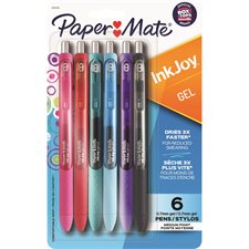 InkJoy® Gel Retractable Ballpoint Pen 0.7 mm. Package of 6 assorted colors