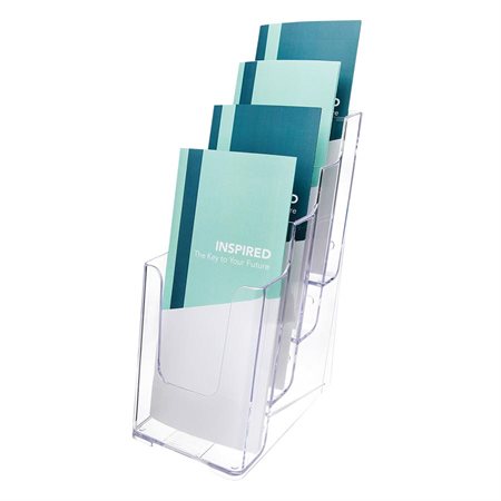 Support pour documentation Docuholder™ Pour dépliants. 4 comp. 4,87 x 8 x 10"H.