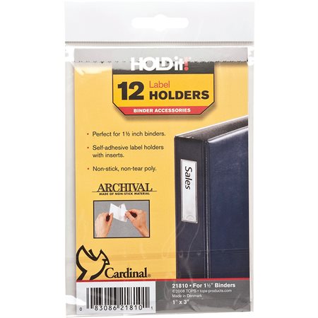 HOLD IT® Label Holders 1 x 3 in (package 12)