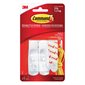 Command™ Adhesive Hooks 2 medium hooks with 4 strips Holds 3lb. White