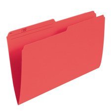 Chemises à dossier réversibles de couleur Format légal rouge