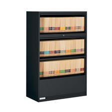 9100 Plus Series End Tab Files 4 shelves – 56-1/4”H black