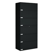 Classeur pour classement latéral Série 9100 6 tablettes – 82-1/5”H noir