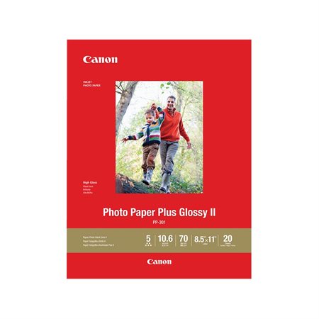 Papier photo Photo Paper Plus Glossy II 8-1 / 2 x 11" (pqt 20)