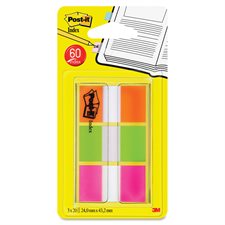 Languettes Post-it® orange, vert, rose