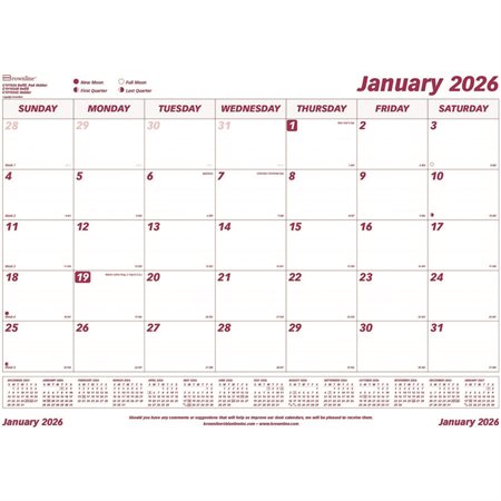Calendrier sous-main mensuel (2025)