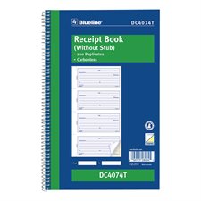 Receipt Booklet 10-5/8 x 6-5/8 in. English