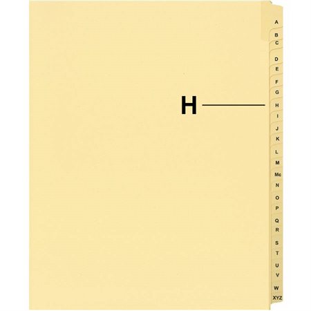 Offix® Alphabetical Litigation Index Dividers H