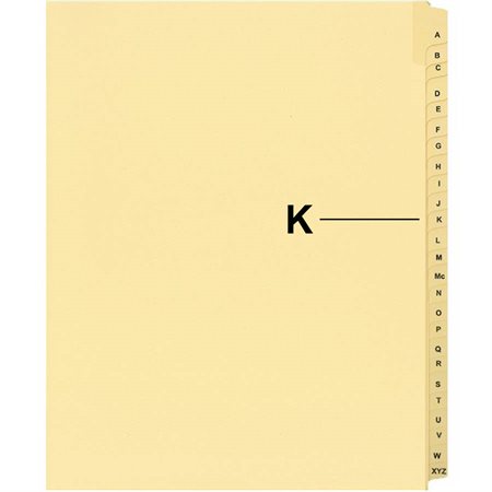 Offix® Alphabetical Litigation Index Dividers K