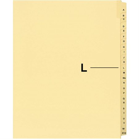 Offix® Alphabetical Litigation Index Dividers L