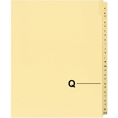 Offix® Alphabetical Litigation Index Dividers Q